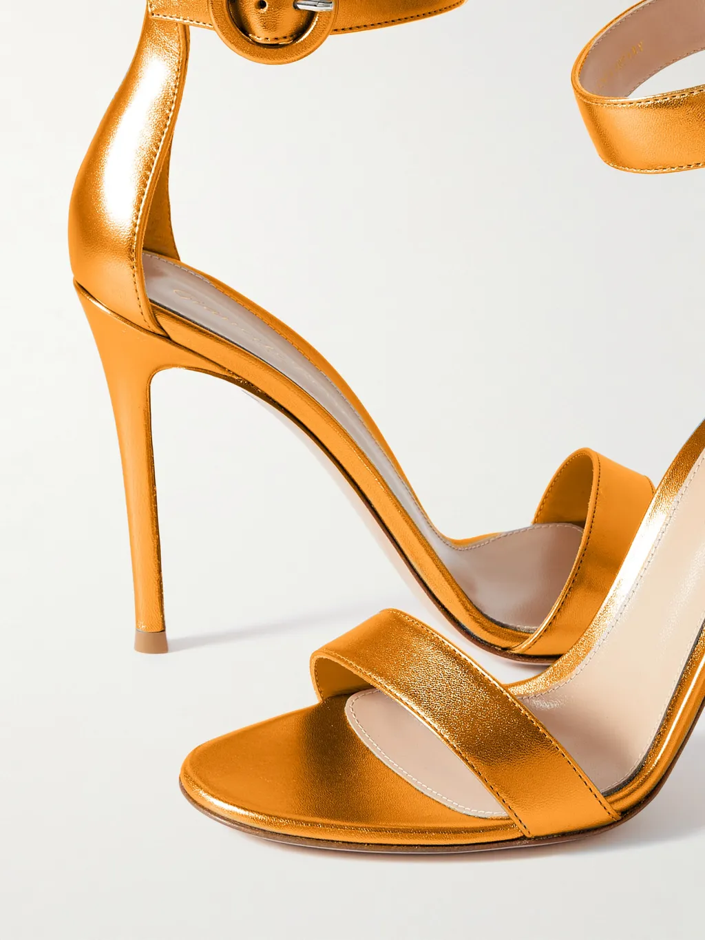 Metallic High-Heeled Sandals