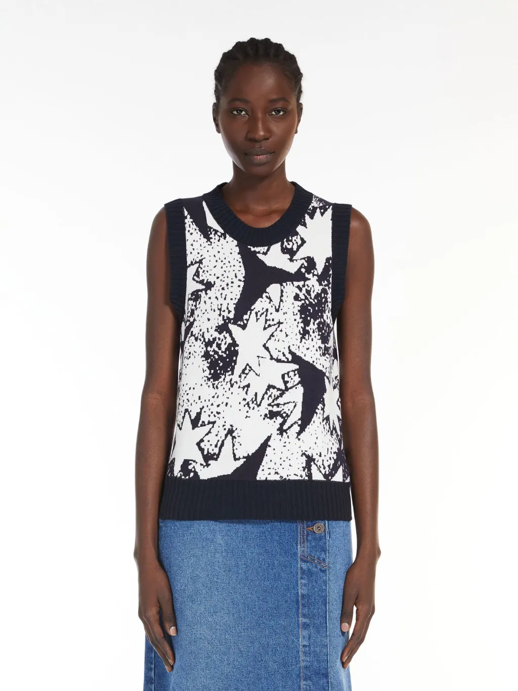 Weekend Max Mara Jacquard Patterned Knitted Vest