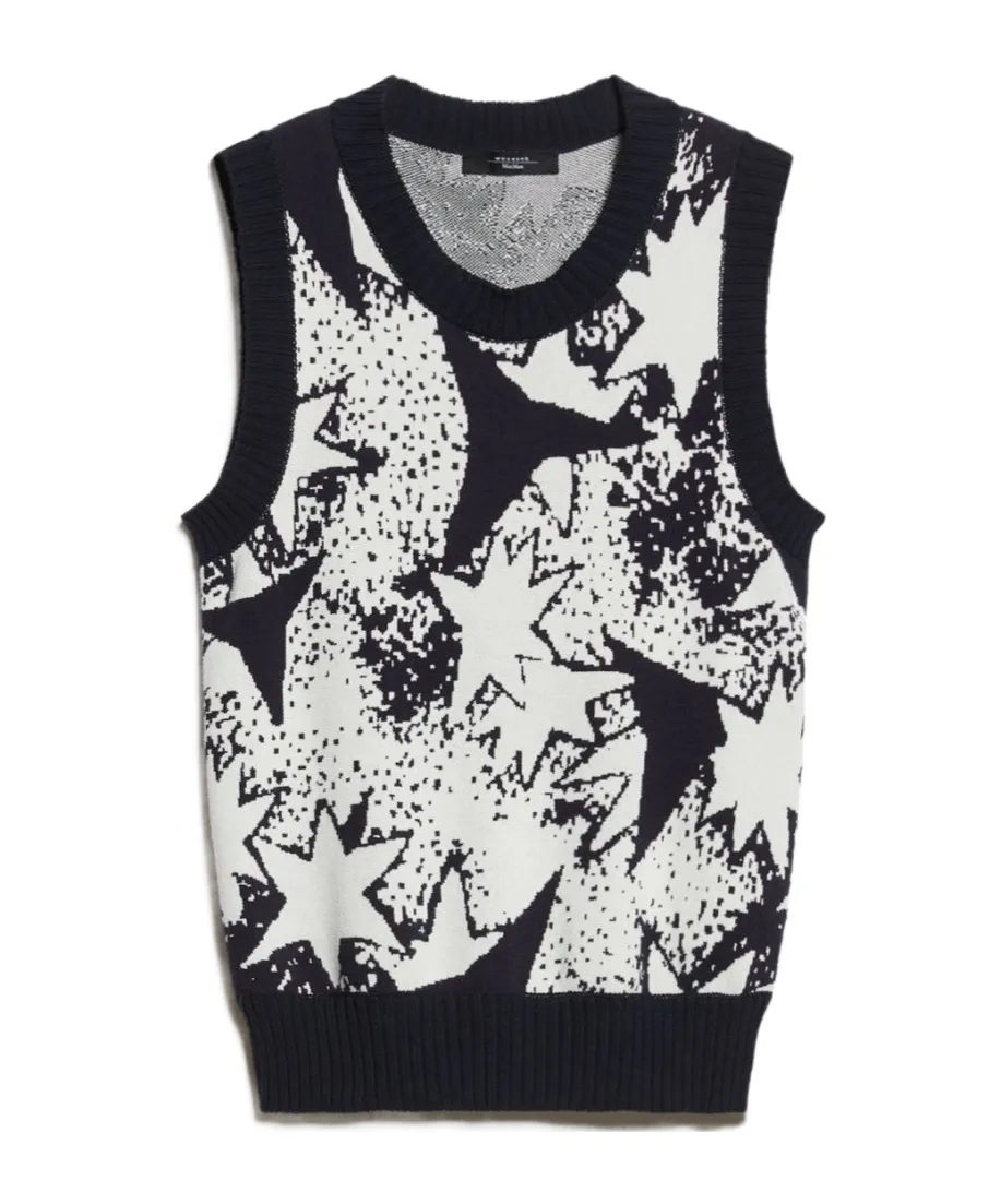Weekend Max Mara Jacquard Patterned Knitted Vest