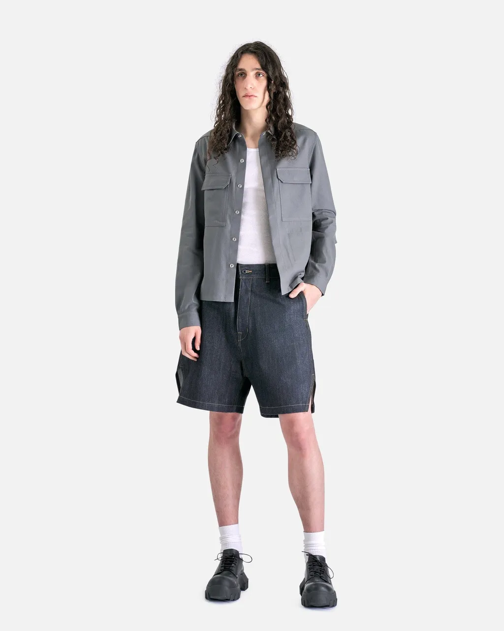 Rick Owens Drkshdw Denim Bermuda Shorts