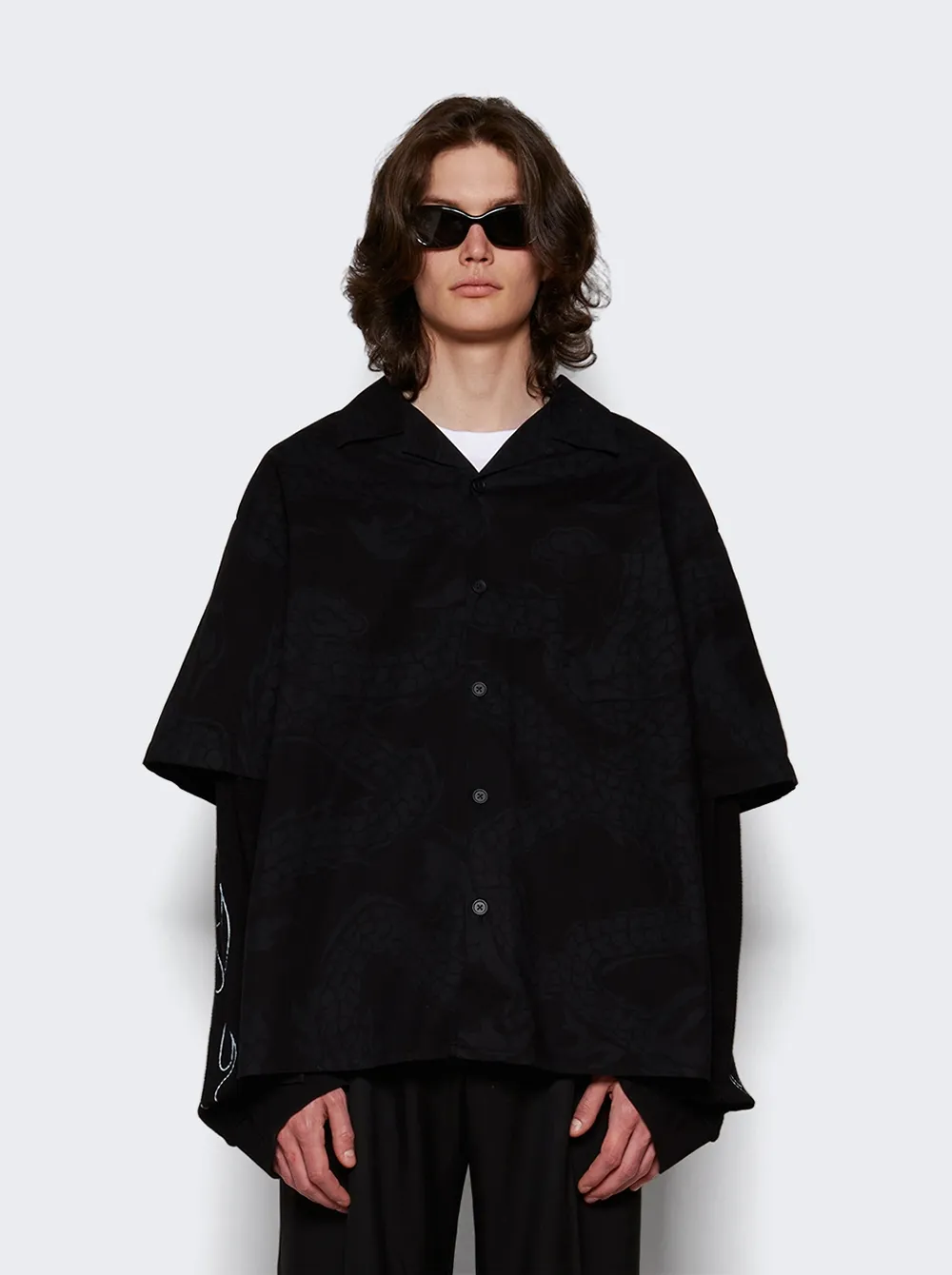 Givenchy Layered Collared Buton-Up Shirt