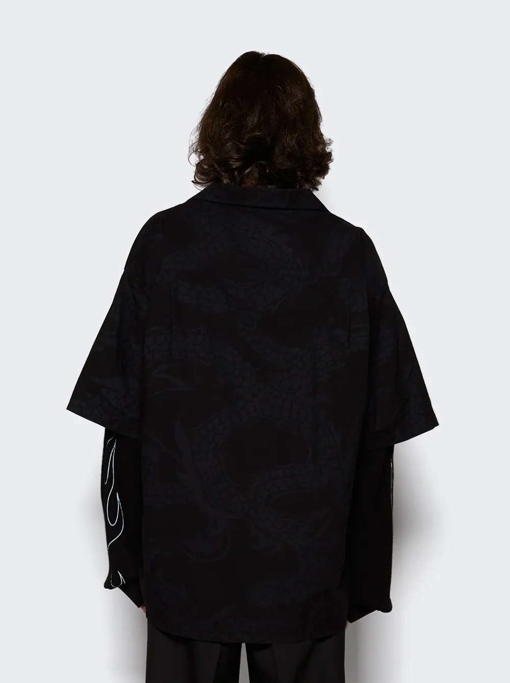 Givenchy Layered Collared Buton-Up Shirt
