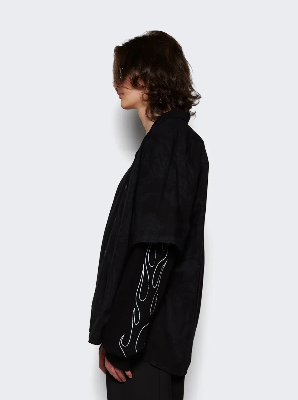 Givenchy Layered Collared Buton-Up Shirt