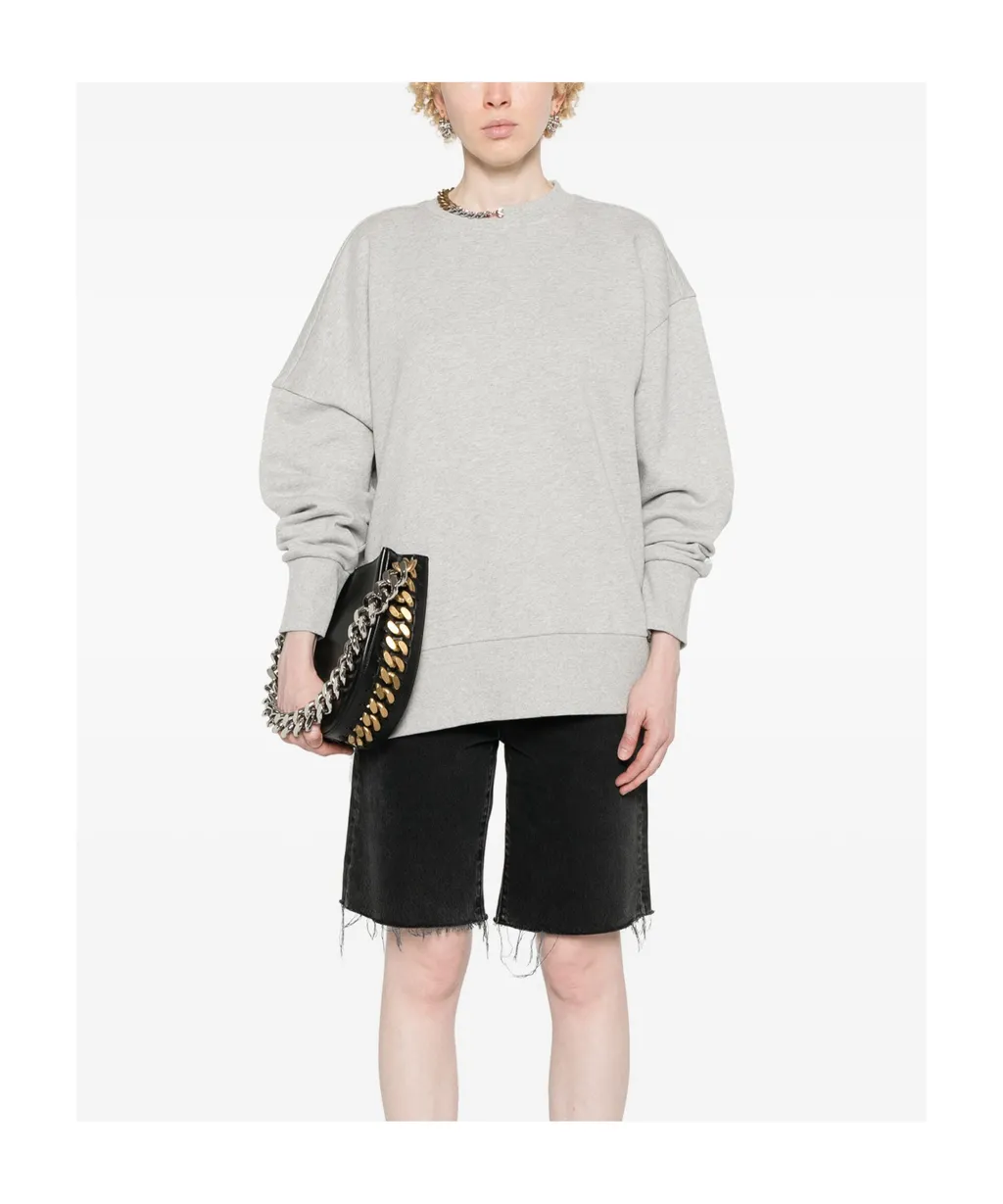 Chain-Link-Detailing Mlange Sweatshirt