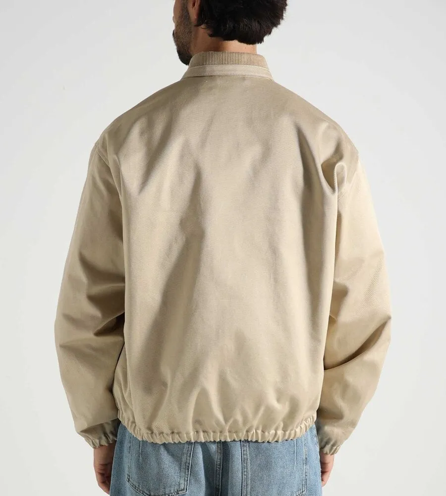 Logo-Embroidered Gabardine Shirt Jacket