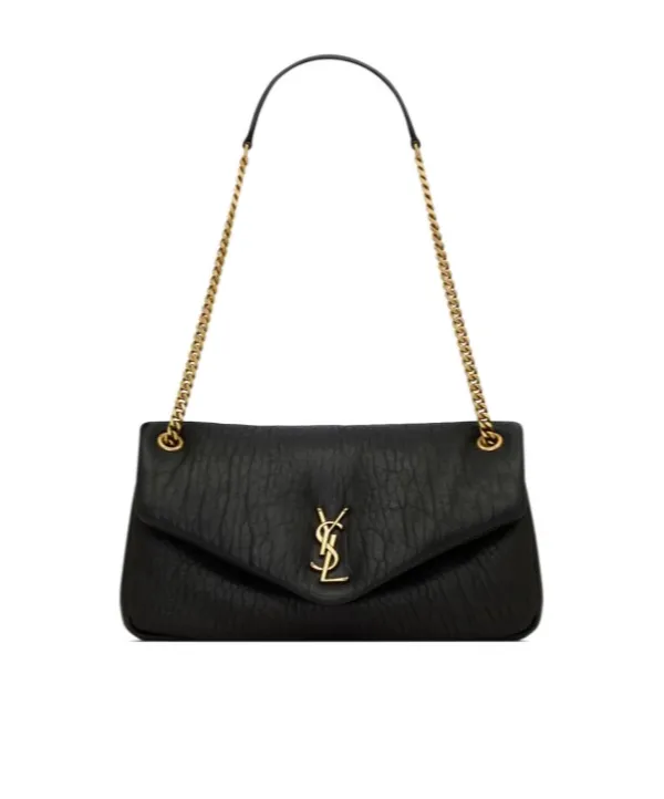 Saint Laurent Calypso Logo Plaque Medium Shoulder Bag