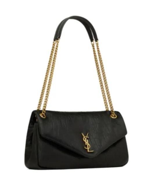 Saint Laurent Calypso Logo Plaque Medium Shoulder Bag