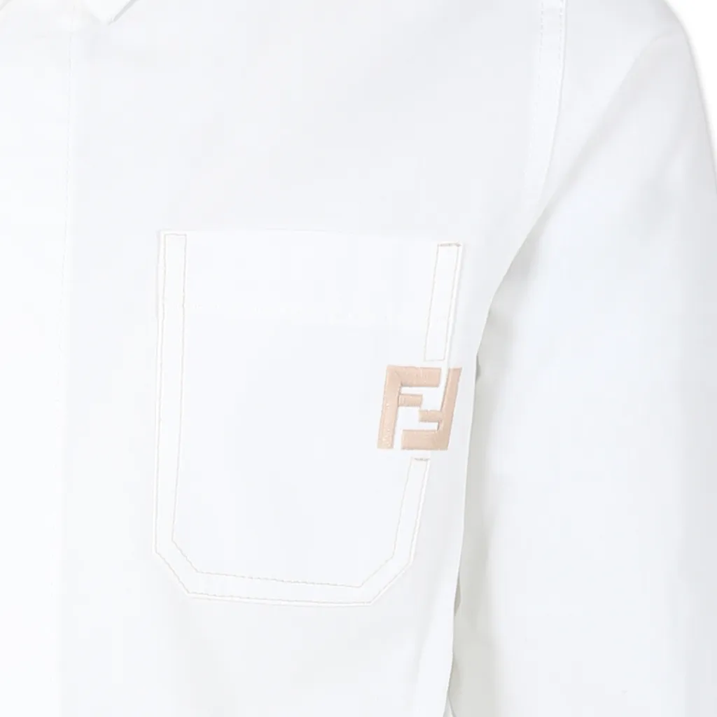 Logo-Embroidered Cotton Shirt