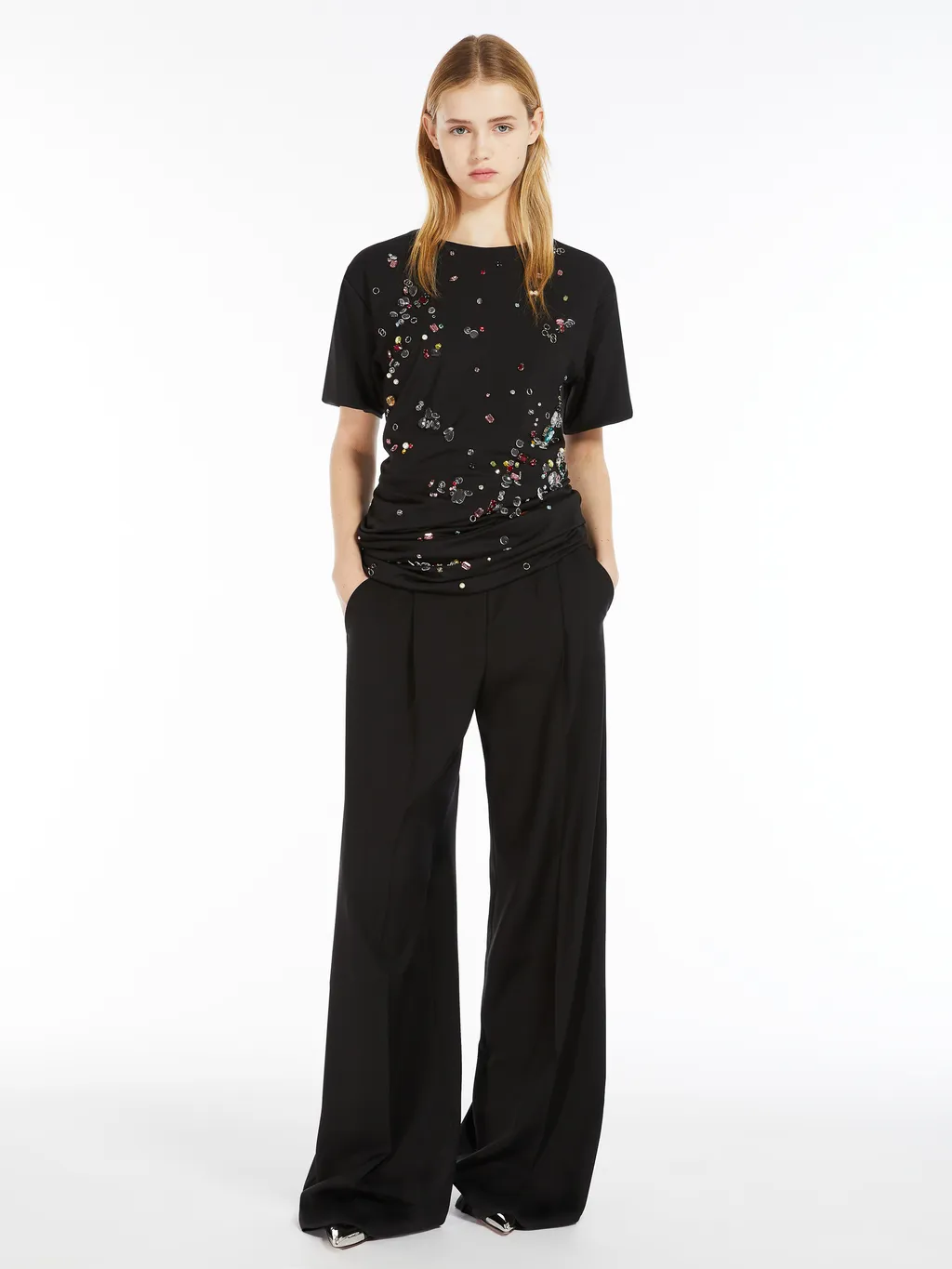 Sportmax Button Detailed Straight Leg Pants
