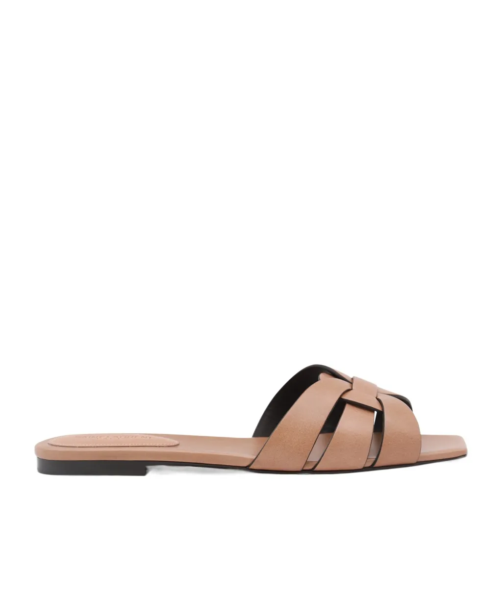 Saint Laurent Open Toe Slip-On Sandals
