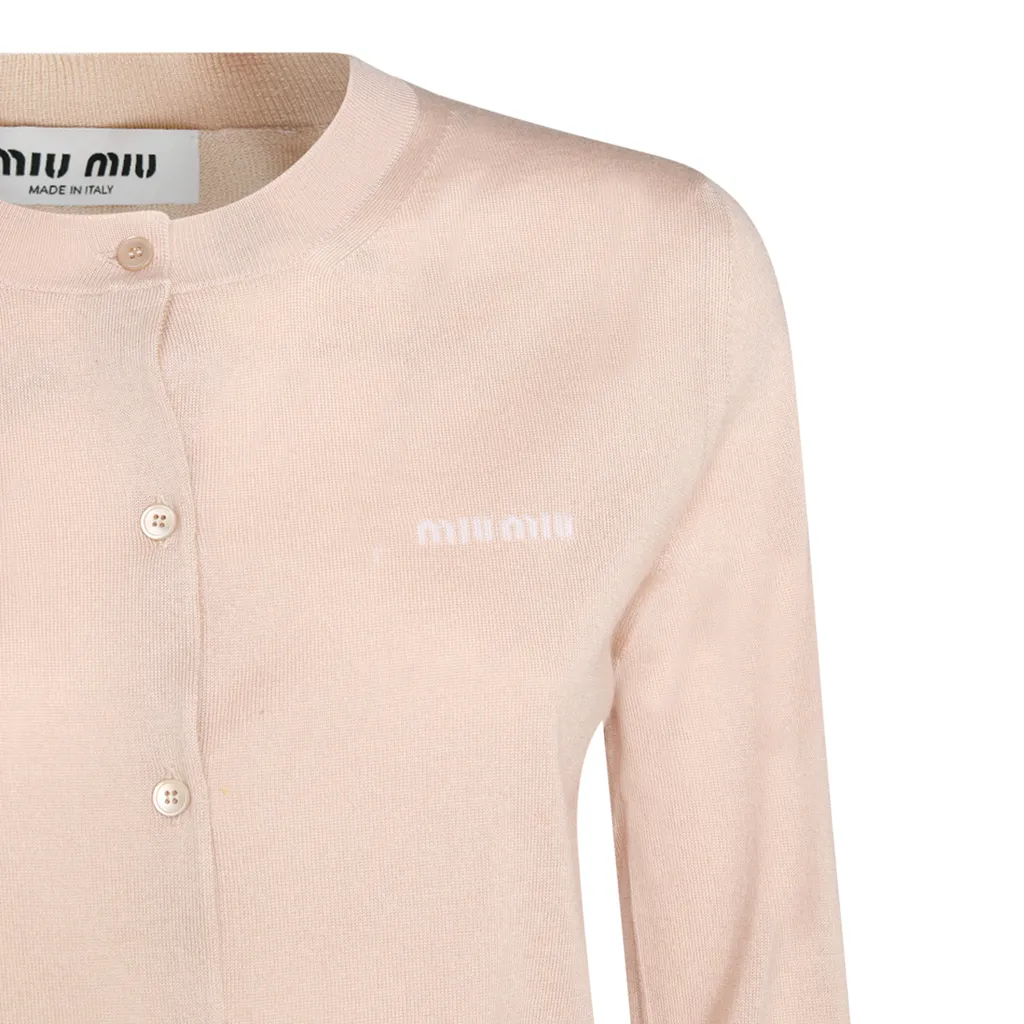 Miu Miu Buttoned Crewneck Cardigan