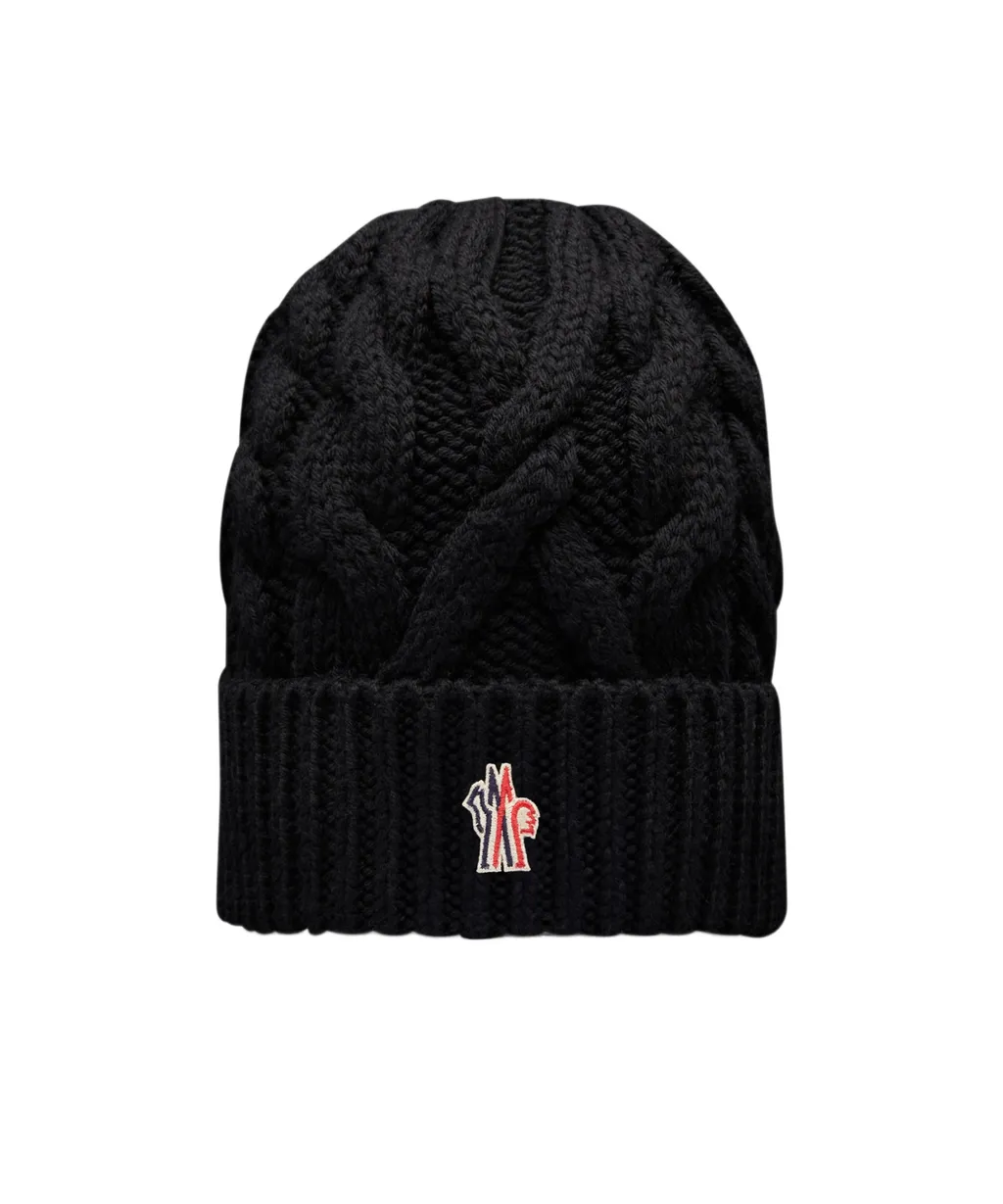 Moncler Logo Patch Knit Beanie