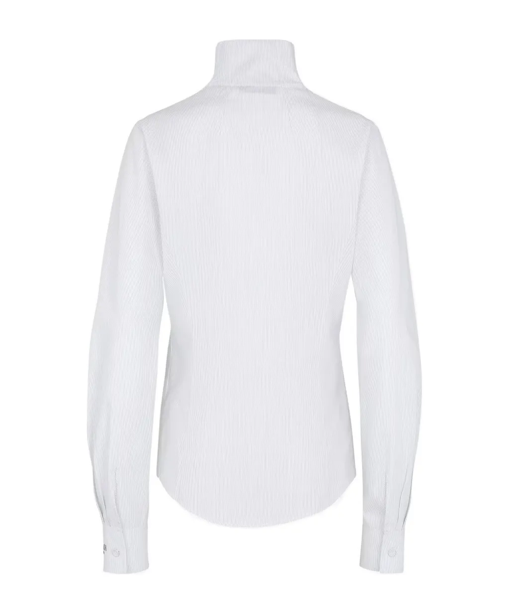 Fendi Long Sleeved V-Neck Striped Shirt