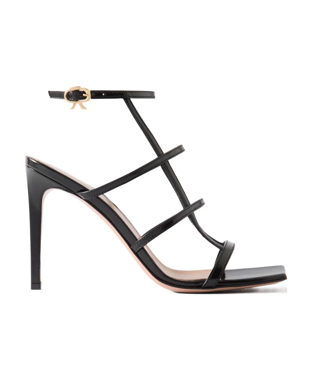 Square-Headed High-Heeled Sandals