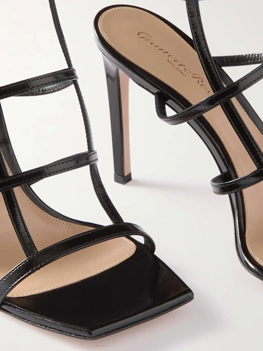 Square-Headed High-Heeled Sandals