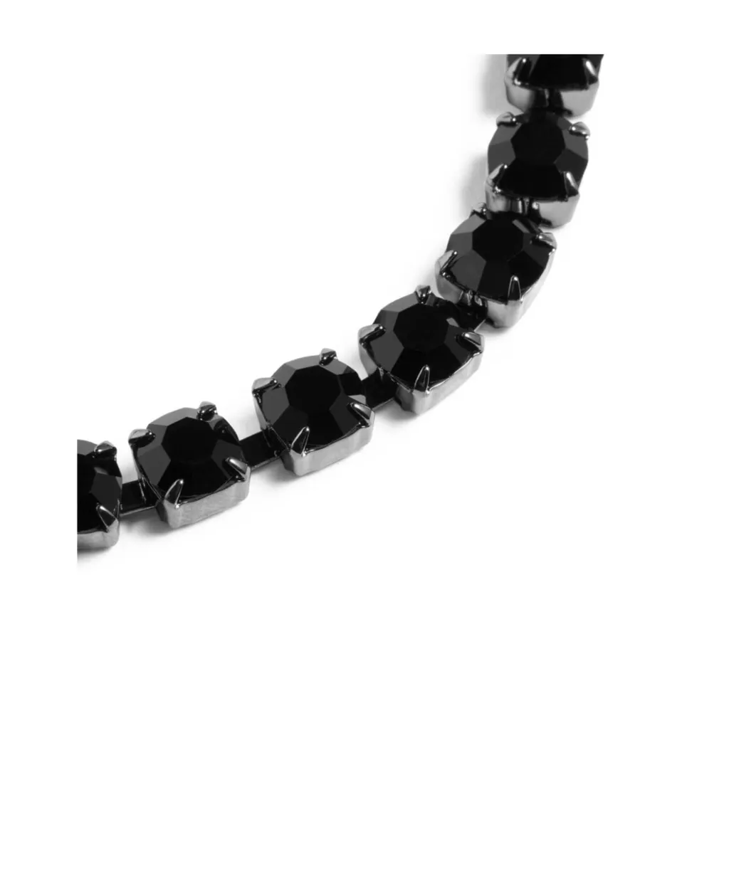 Dsquared2 Crystal-Embellished Logo Charm Bracelet