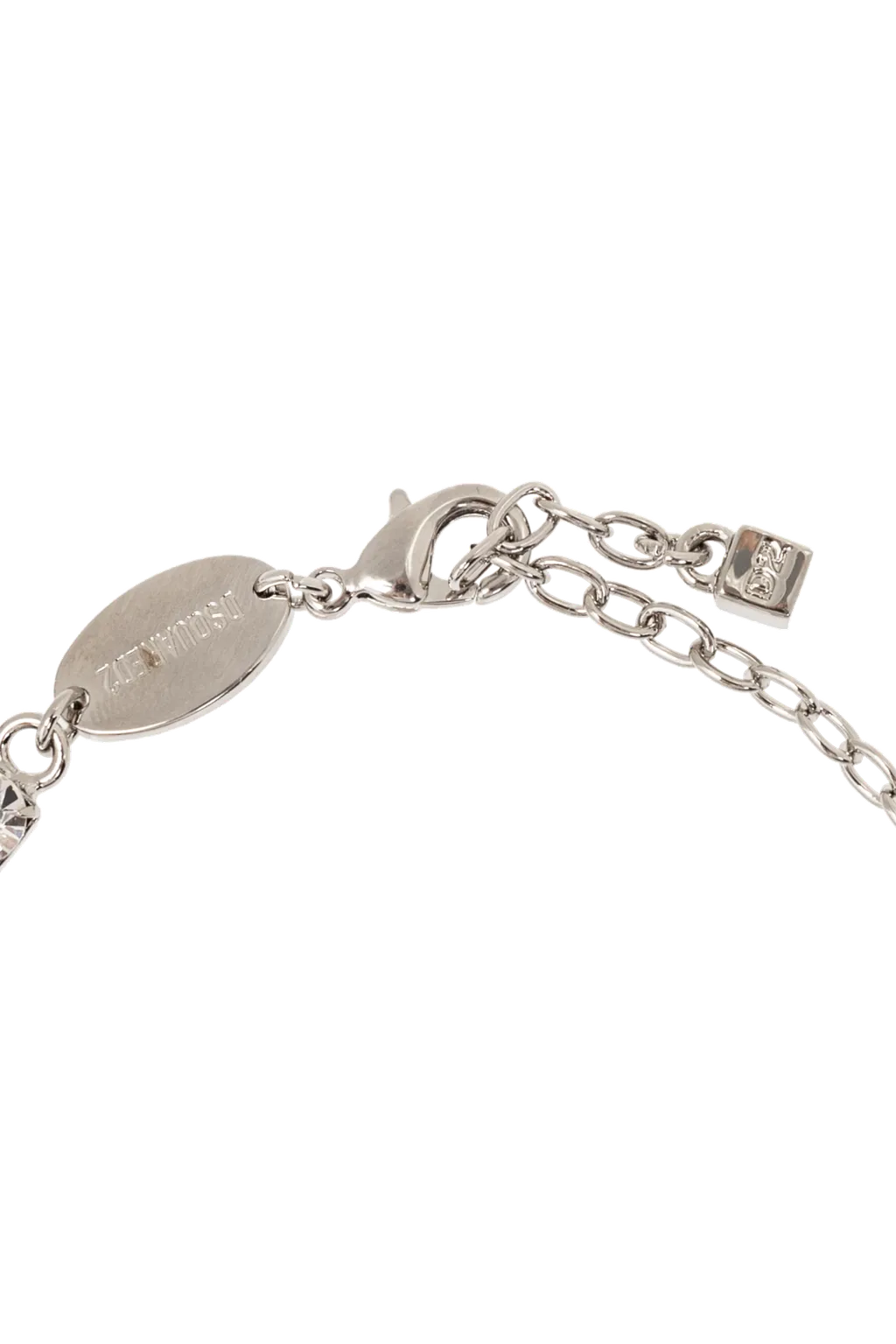 Dsquared2 Crystal-Embellished Logo Charm Bracelet