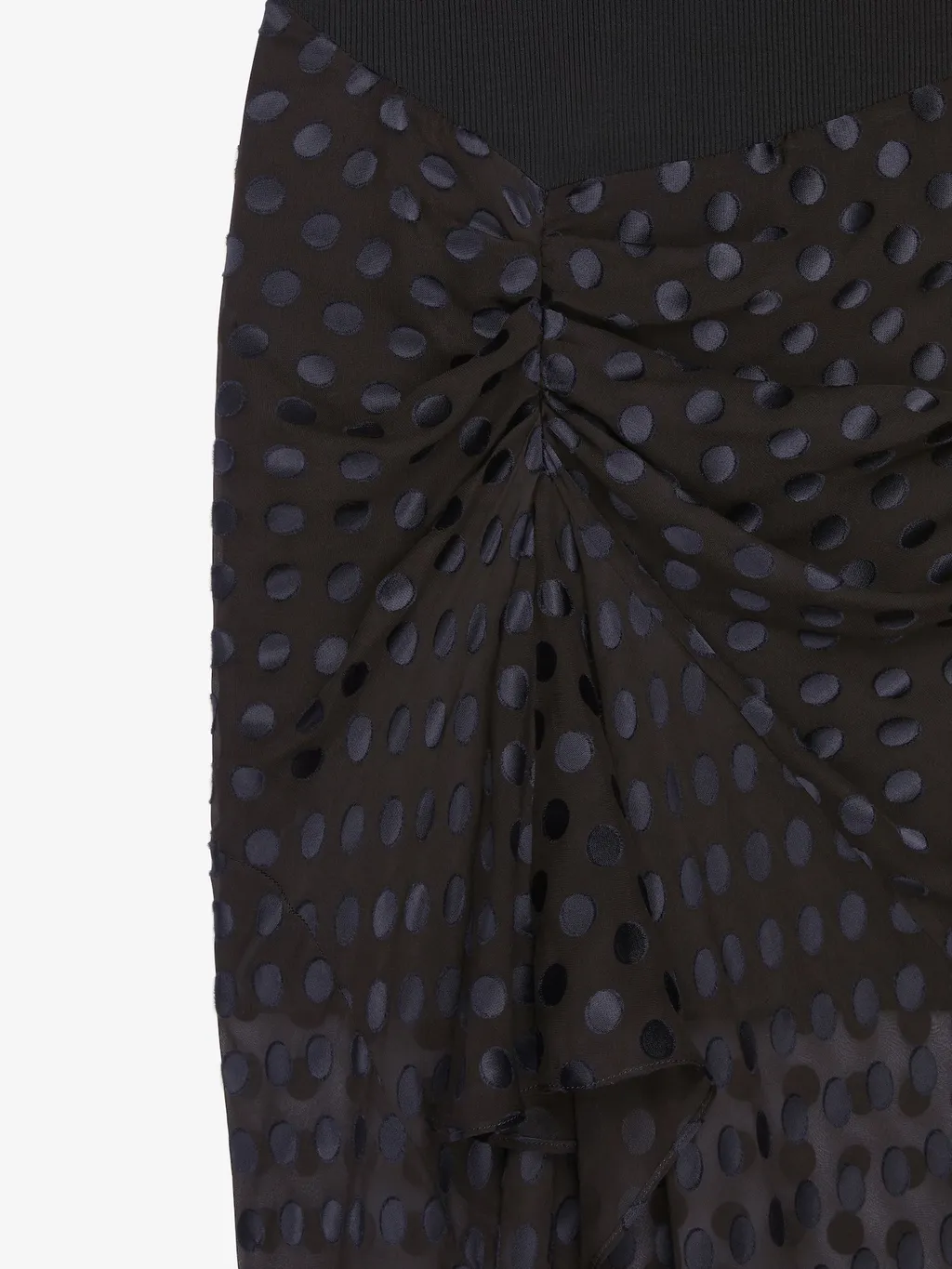 Draped Dress In Jersey And Polka Dots DÉVoré Satin