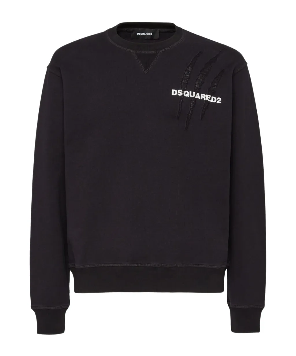Dsquared2 Distressed Logo-Printed Sweatshirt