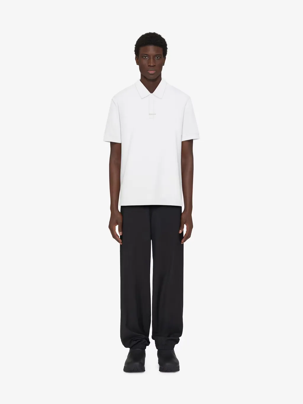 Givenchy Metal Clip Short-Sleeved Polo Shirt