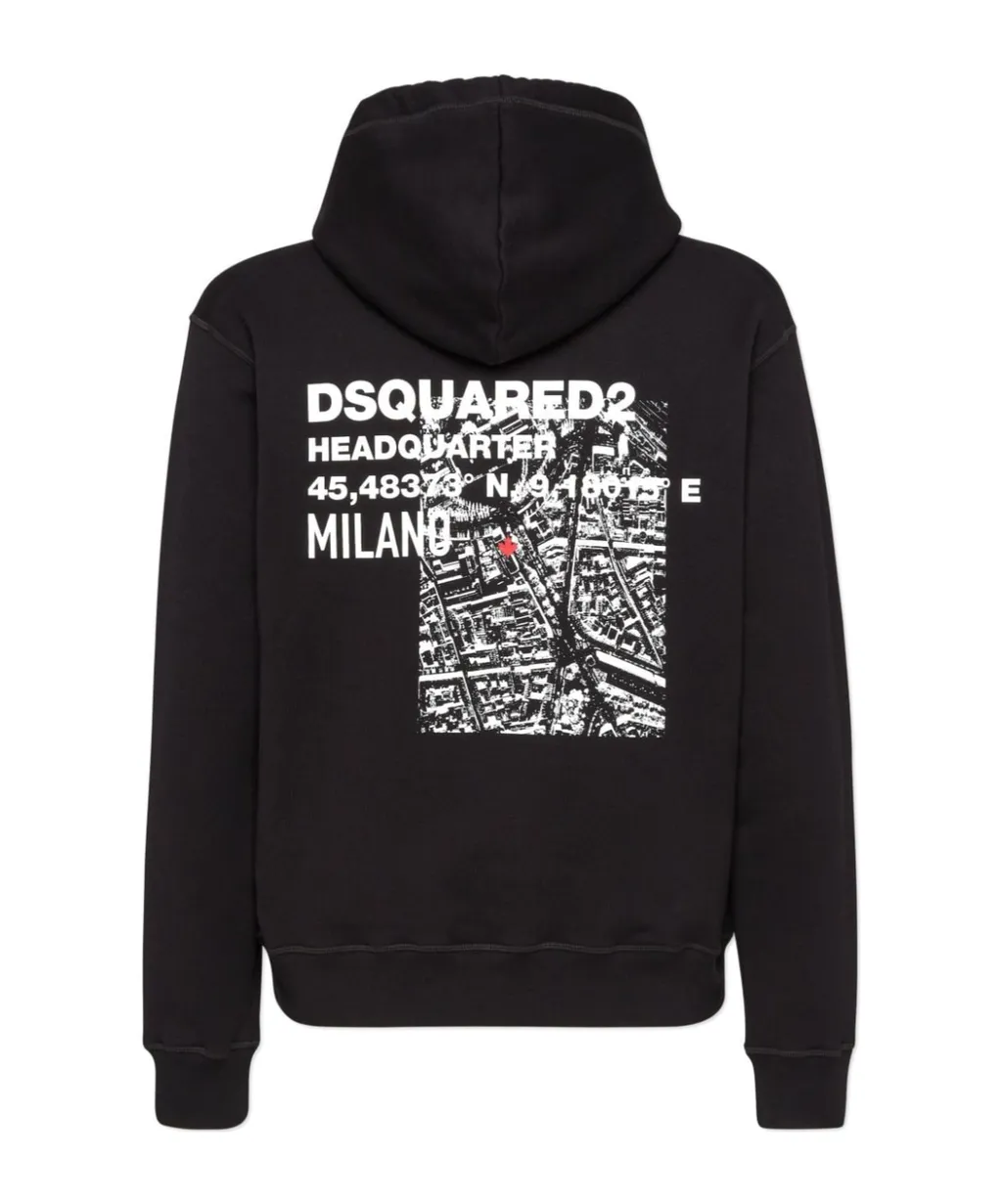 Dsquared2 Ceresio Map Cool Fit Hoodie