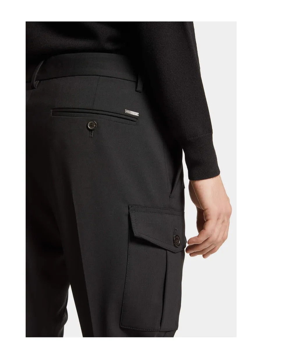 Dsquared2 Mid-Rise Tapered Cargo Trousers
