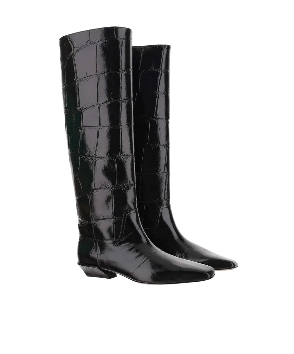 Paris Texas Bettina Embossed Knee-High Boots