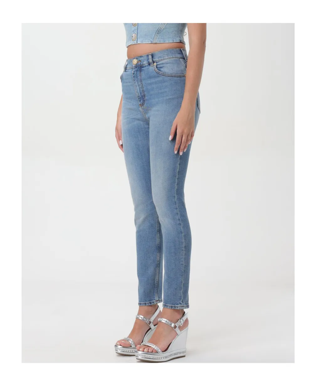 Logo-Patch Tapered Jeans