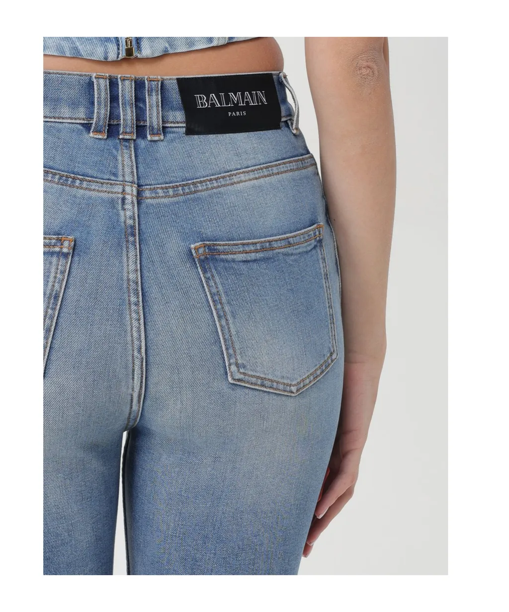 Logo-Patch Tapered Jeans
