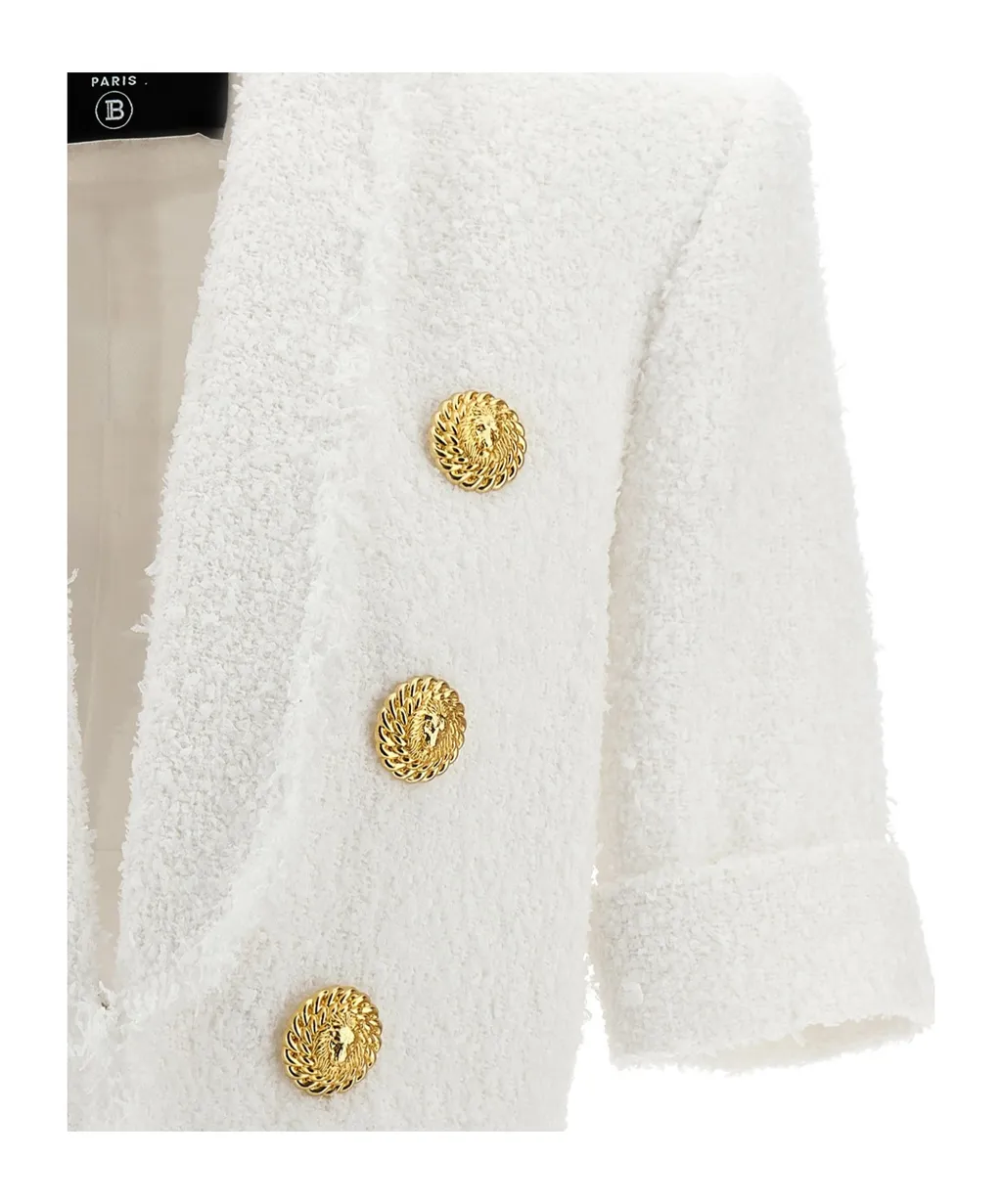 Balmain Tweed Cropped Jacket