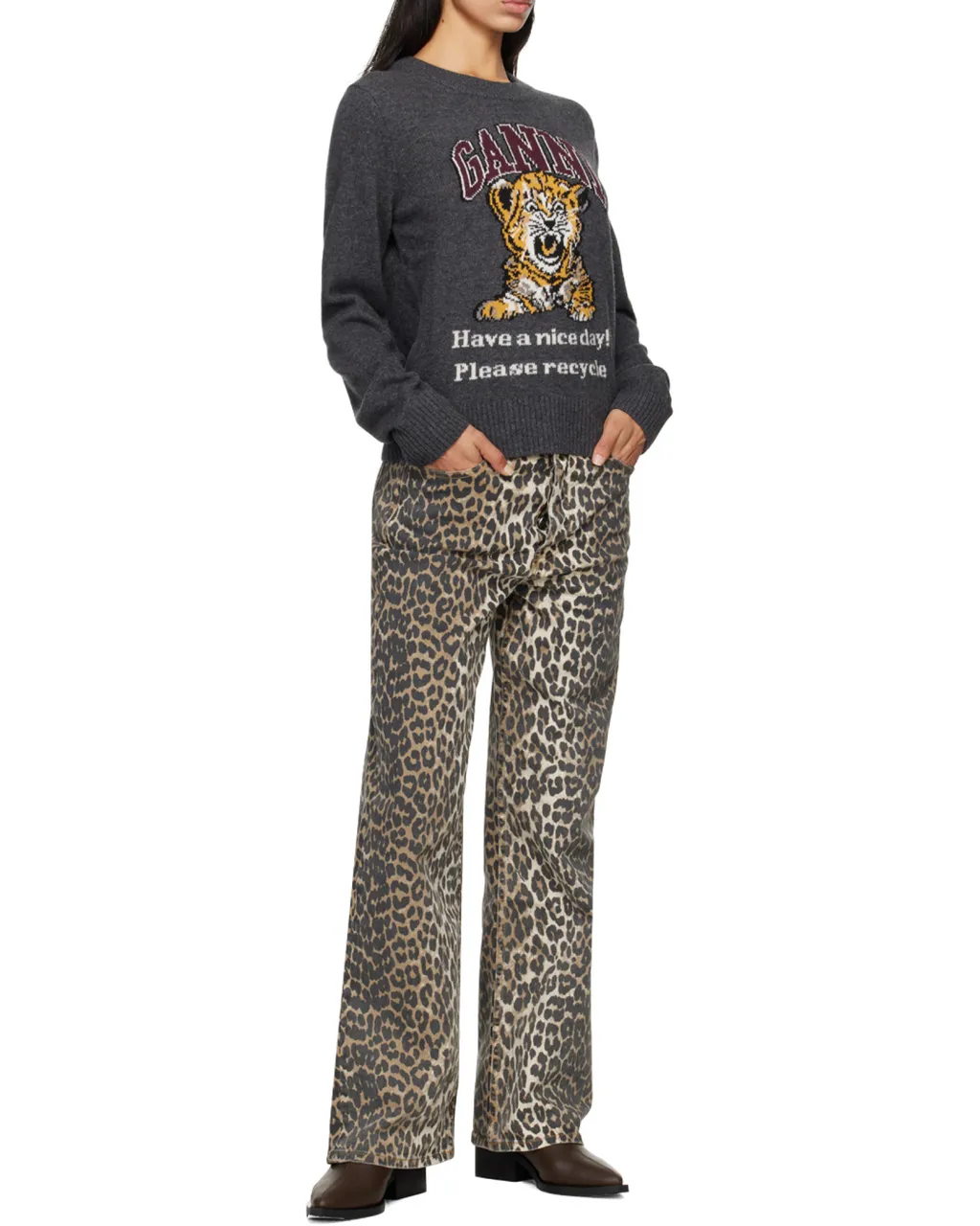 Ganni Sweater With Logo