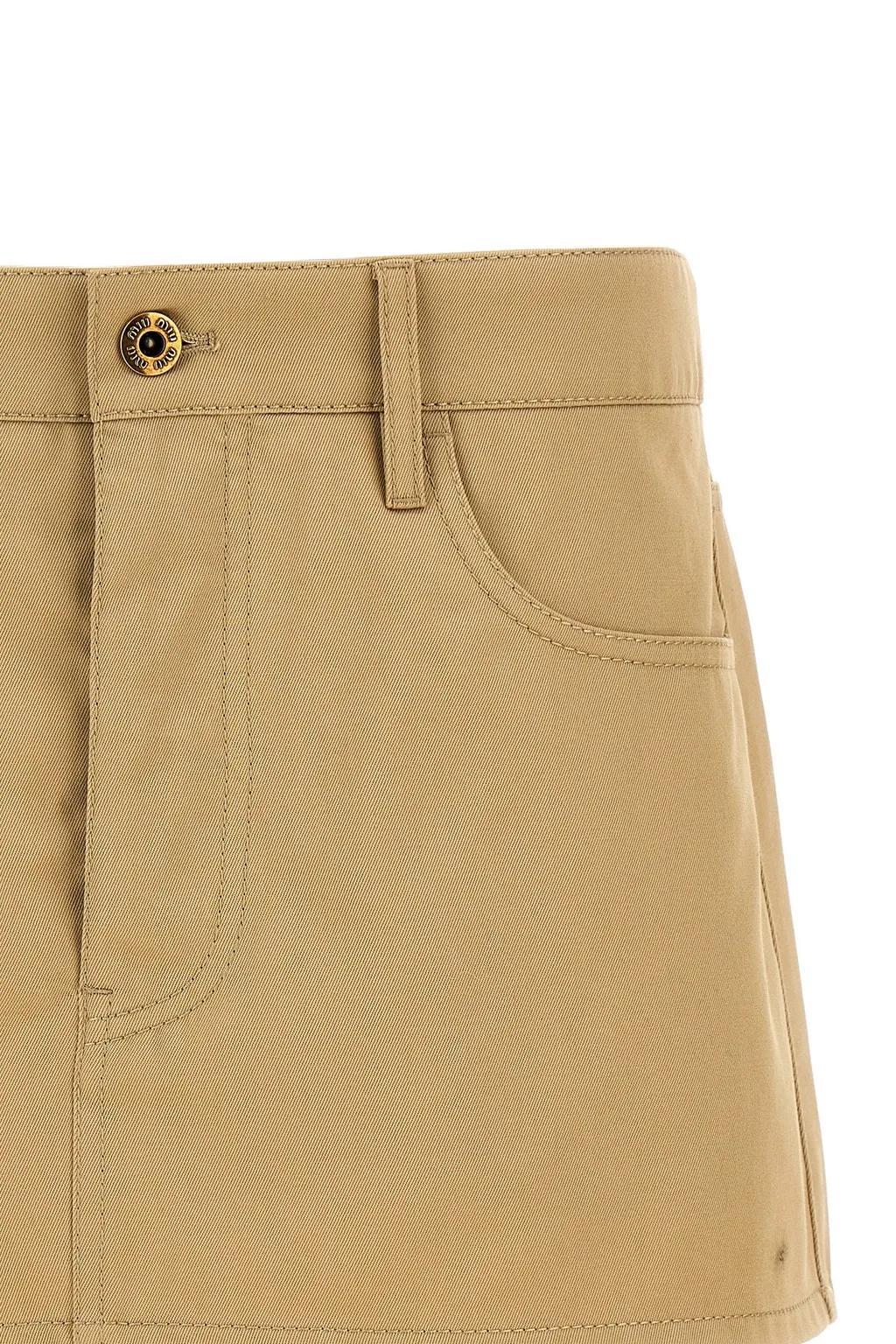 Miu Miu Logo-Detailed Mini Skirt