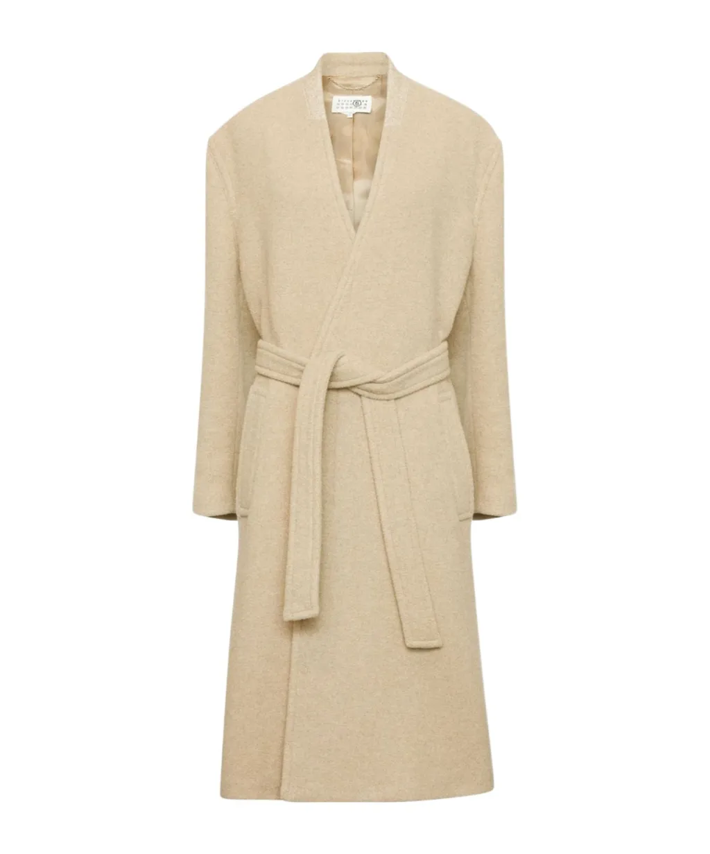 Mm6 Maison Margiela Belted Long Coat