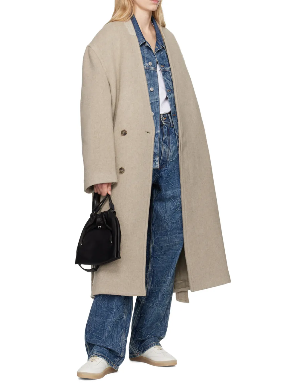 Mm6 Maison Margiela Belted Long Coat