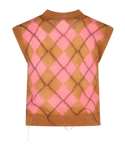 Marni Geometric Patterned Knitted Vest