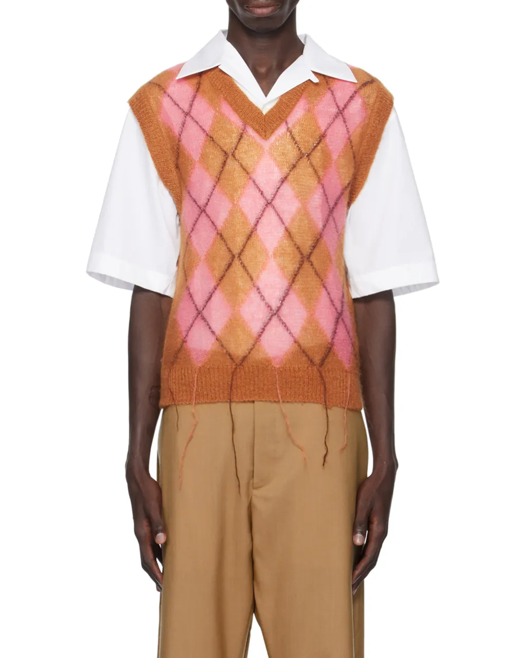 Marni Geometric Patterned Knitted Vest