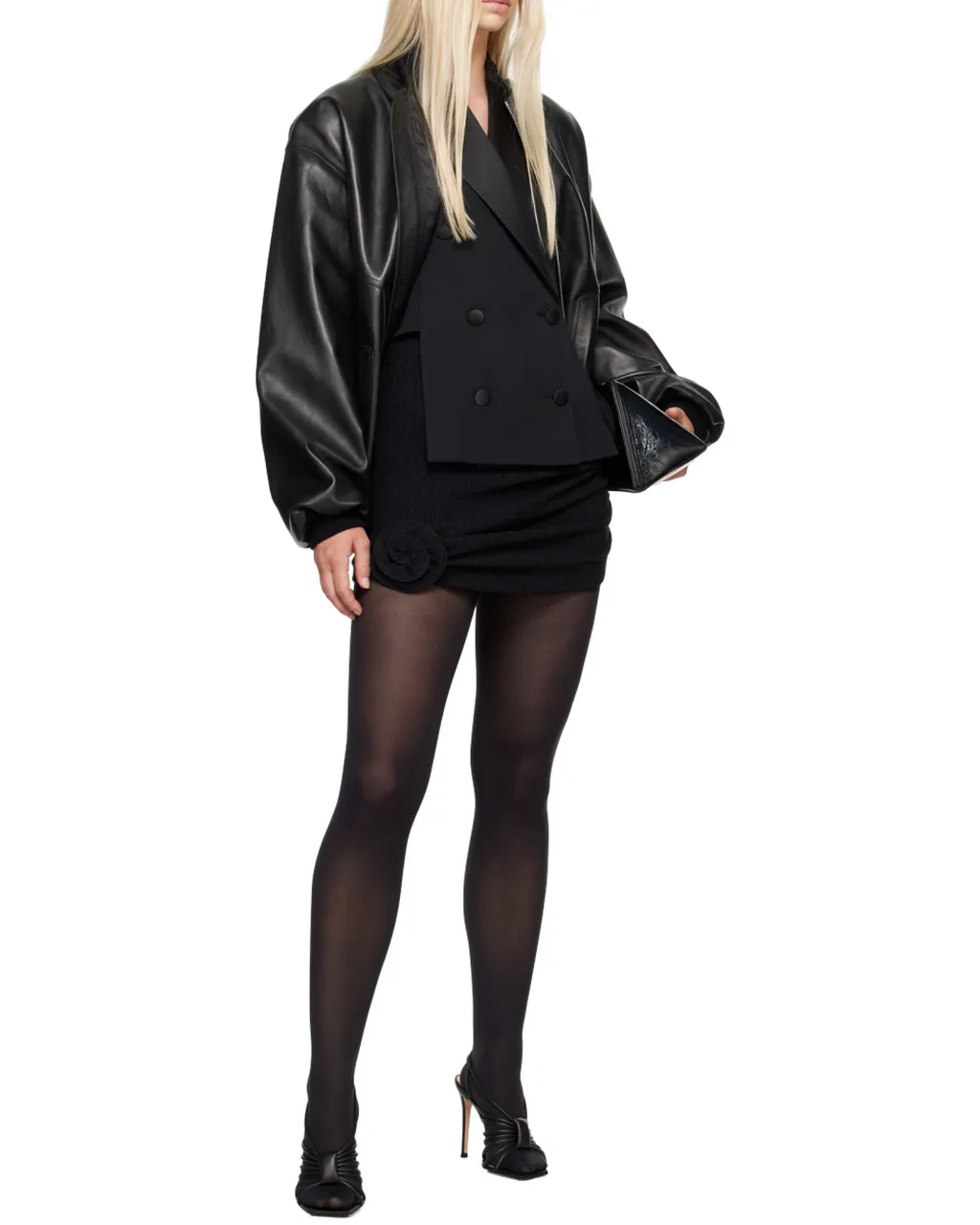 Magda Butrym Crepe Rose Mini Skirt