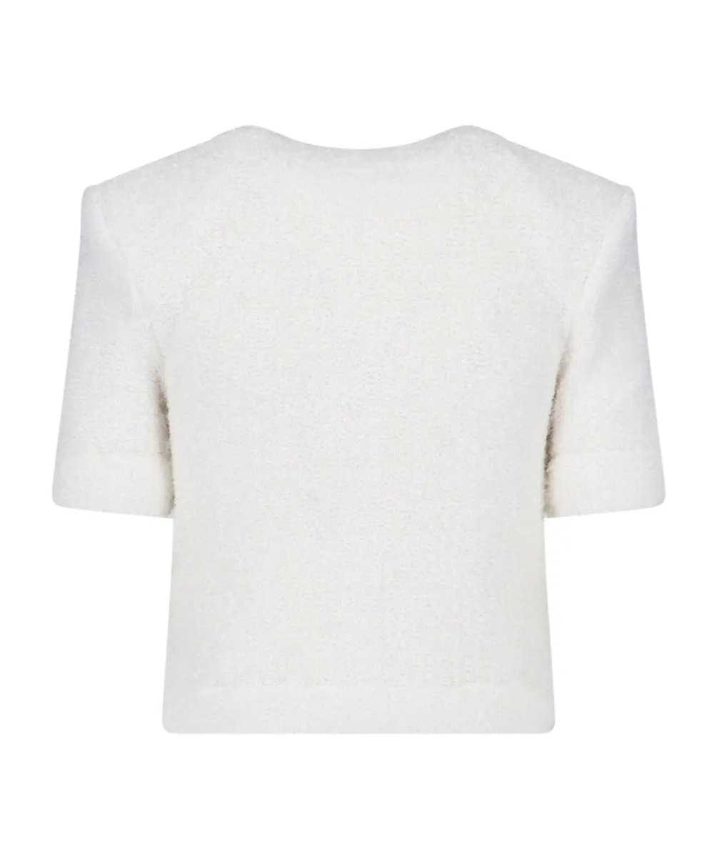 Balmain Cropped Knitted Cardigan