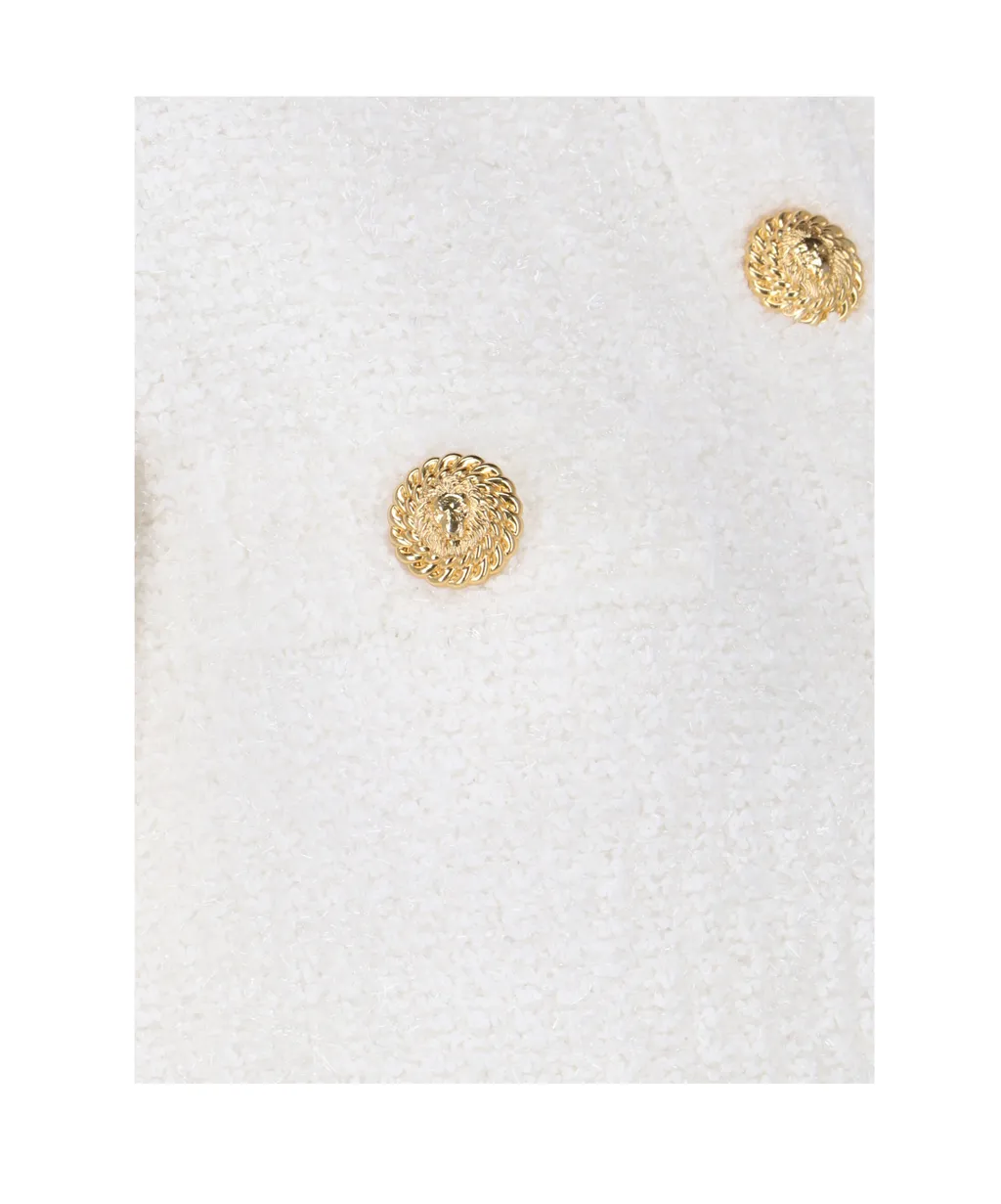Balmain Cropped Knitted Cardigan