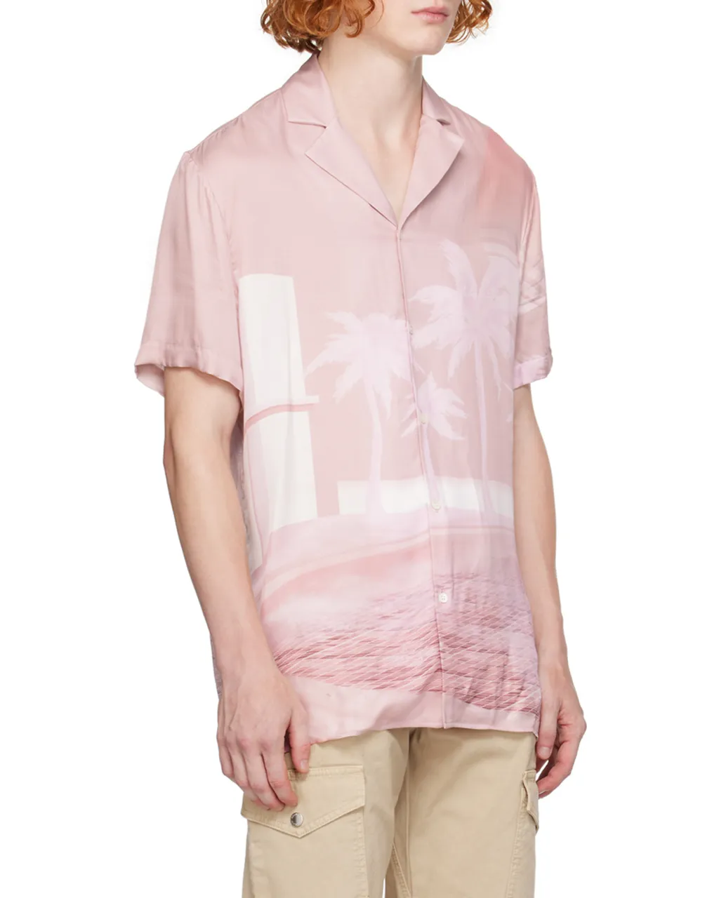 Balmain Palm Printed Short-Sleeve Shirt