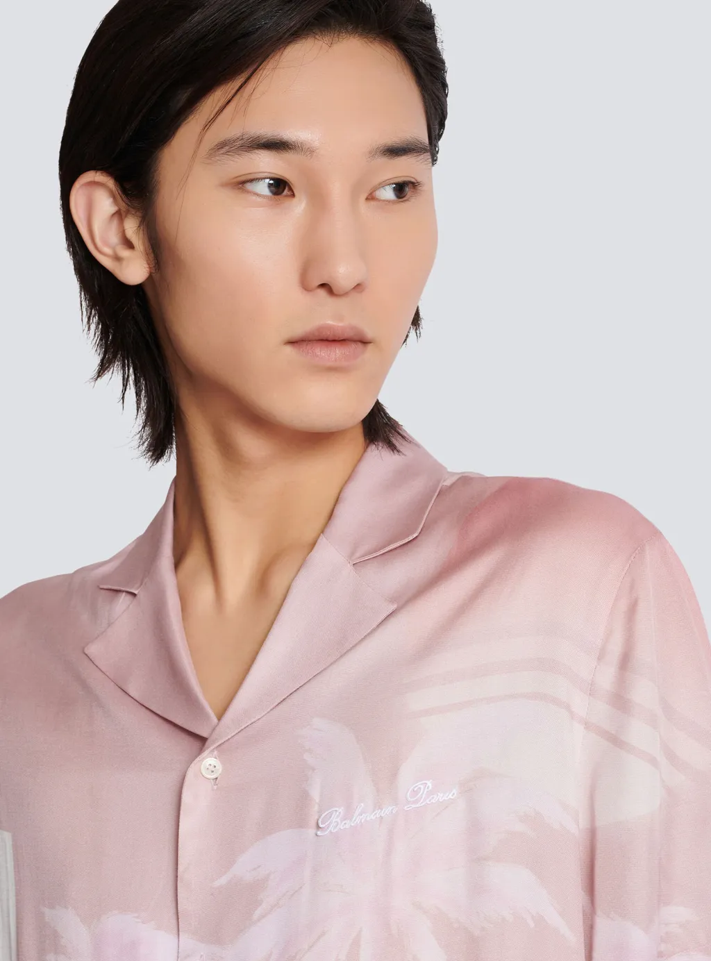 Balmain Palm Printed Short-Sleeve Shirt