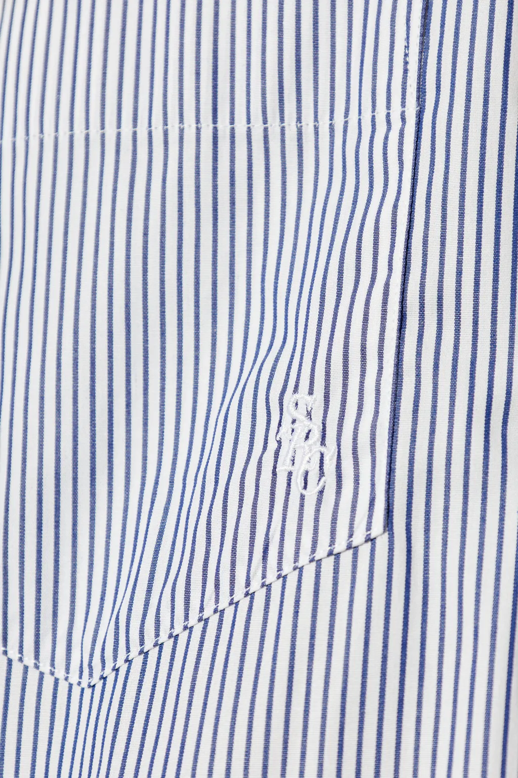 Sporty & Rich Striped Logo-Embroidered Shirt