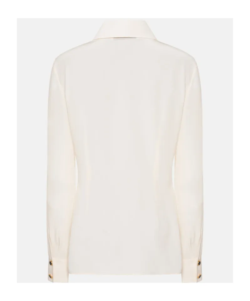 Jewelry-Buttons Silk Shirt