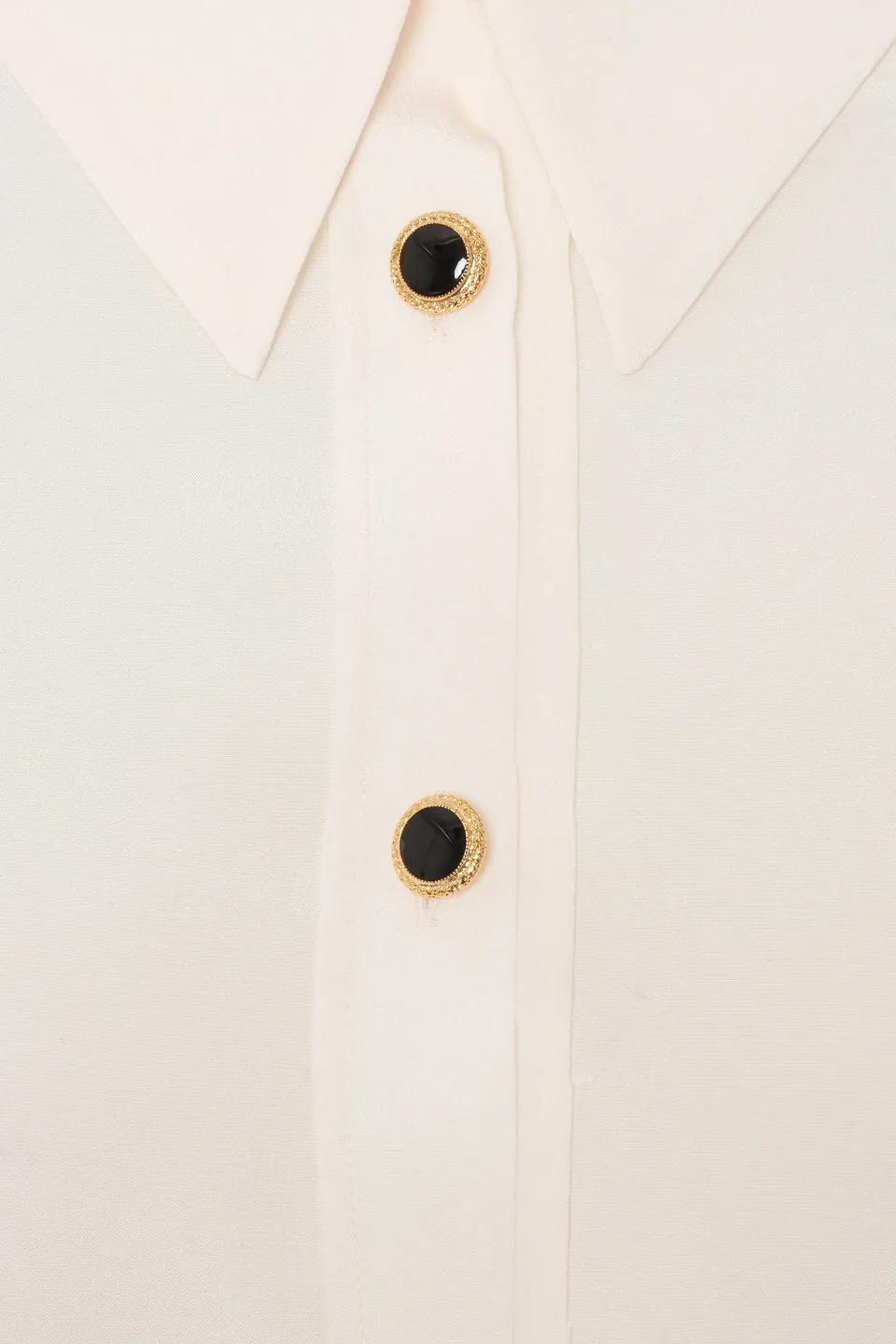 Jewelry-Buttons Silk Shirt