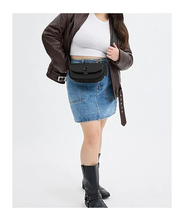 Coach Emmy Logo Plaque Saddle Bag