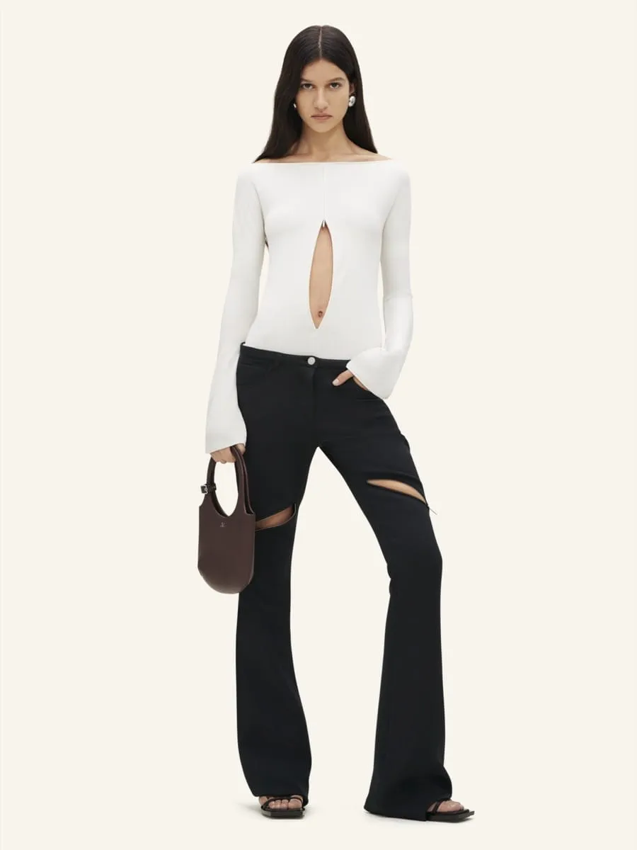 Off-Shoulder Zipped Bodysuit