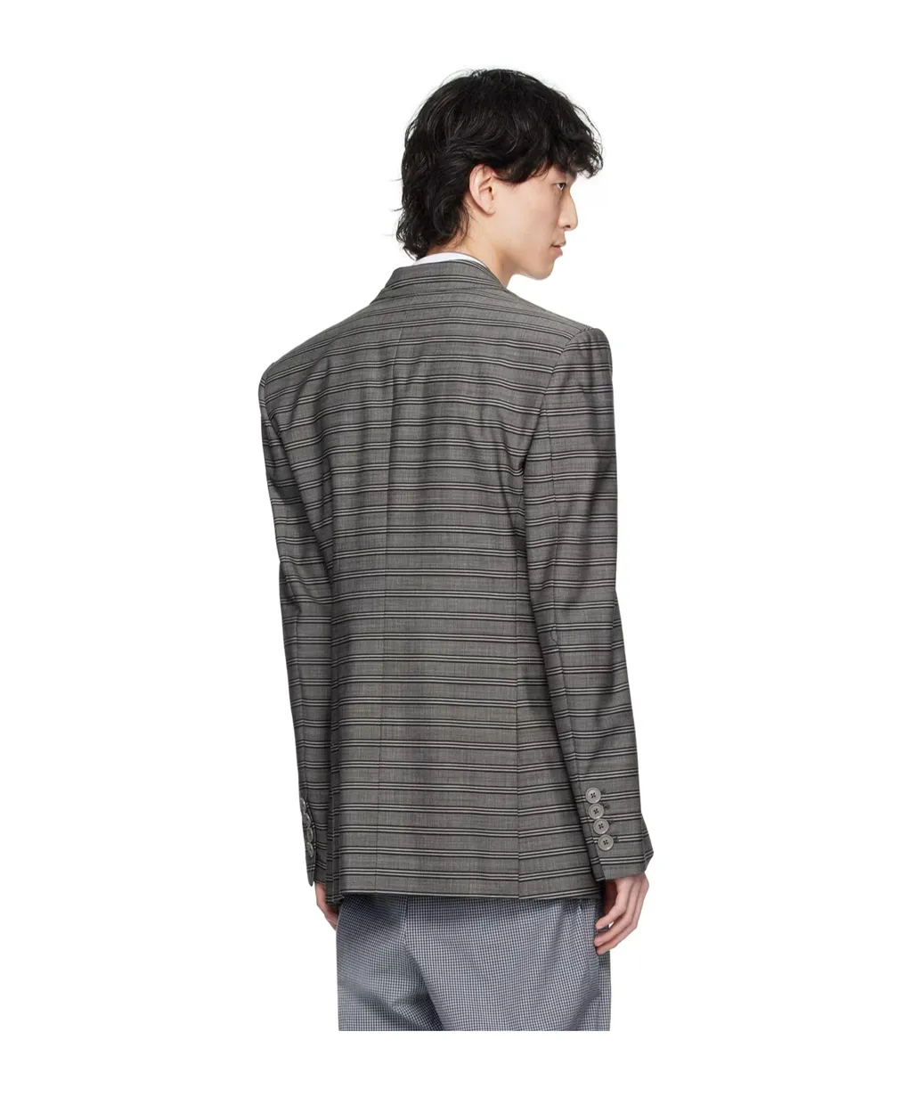 Striped Lapel Blazer