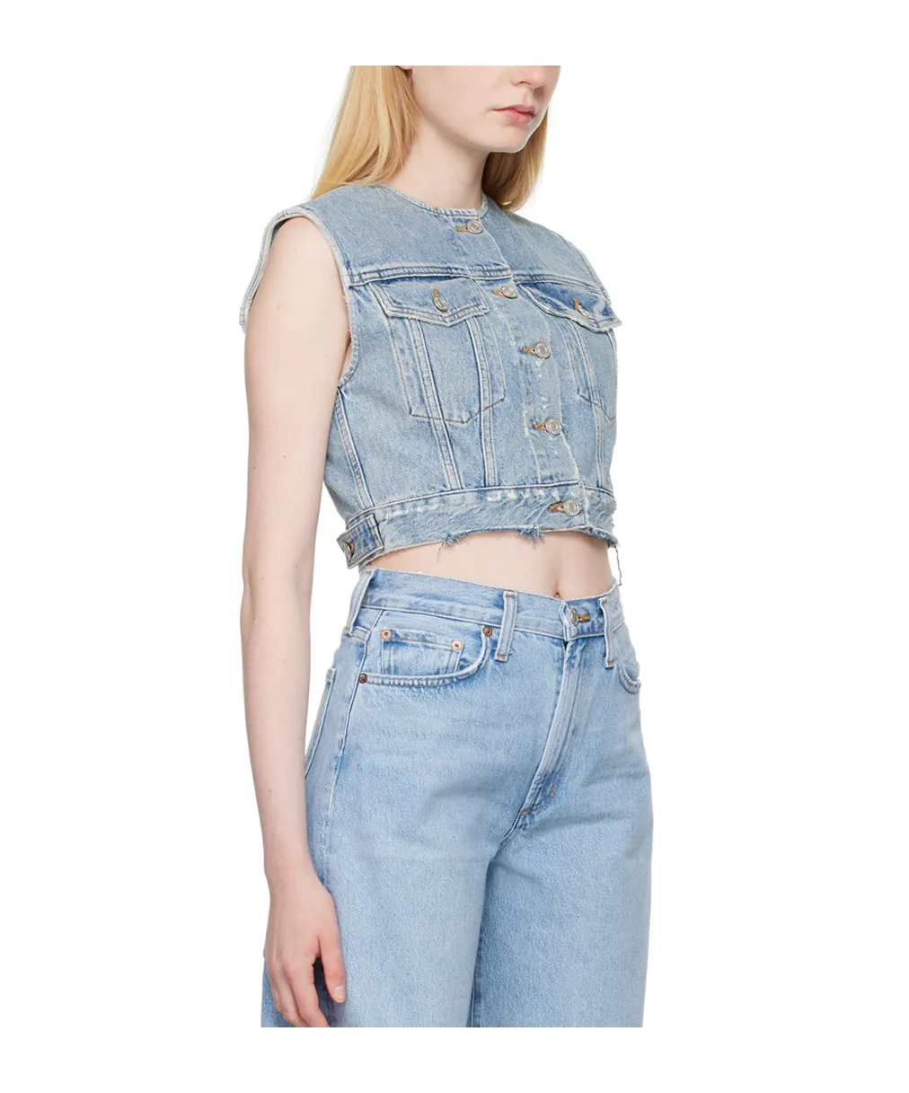 Leo Cotton Denim Vest
