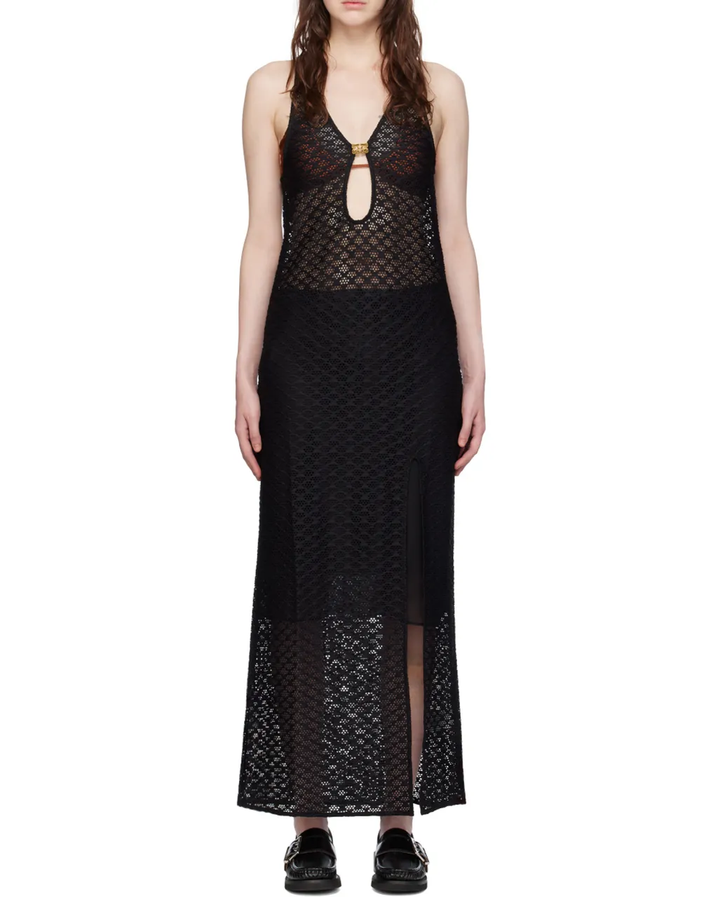 Ganni Openwork Dress