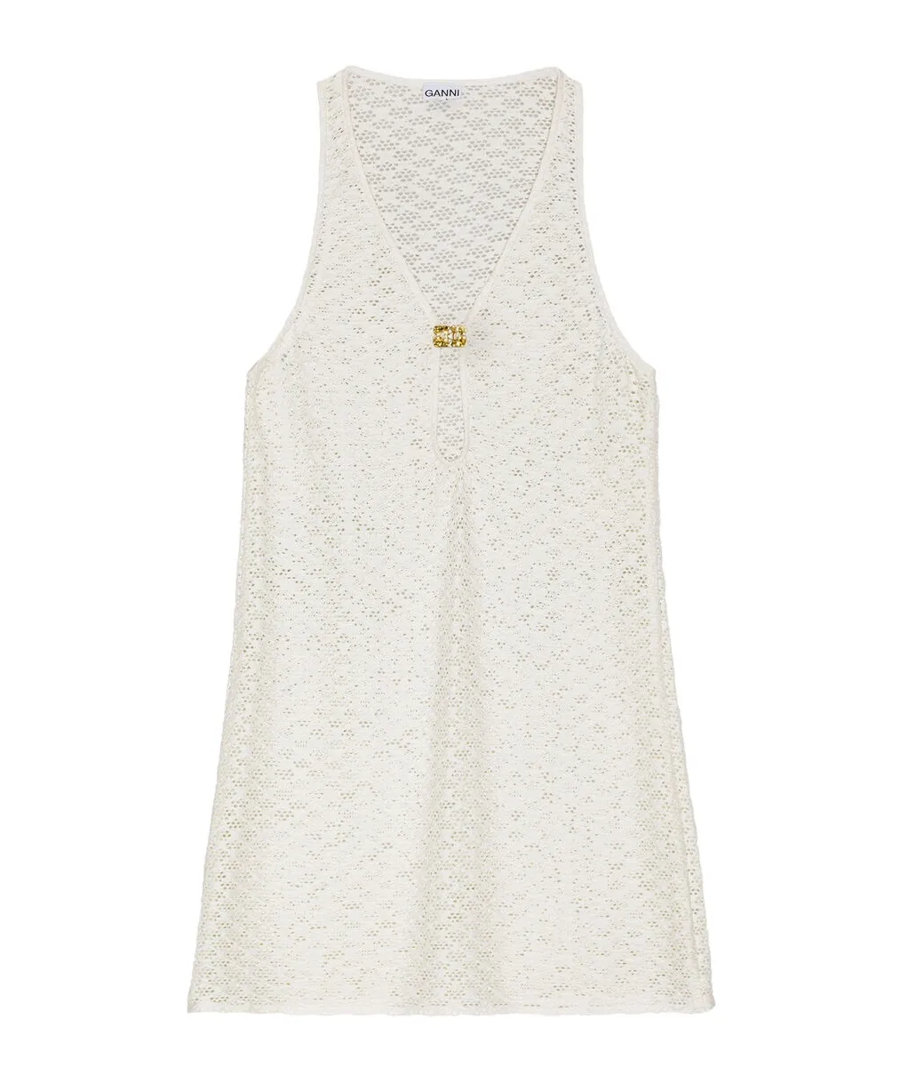 Ganni Openwork Dress